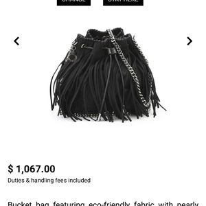 Stella McCartney shaggy deer bucket bag authetic